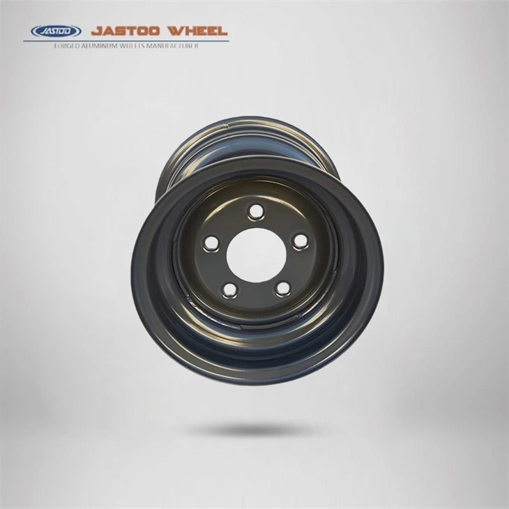 JASTOO Ruedas de coche de acero de 10x8,5 pulgadas, asequibles, color gris oscuro